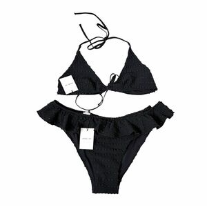 Peachy Den Cynthia Black Bikini Set XXL
